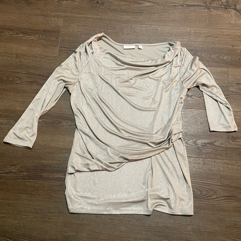 New York & Co mutli layered Front Blouse Size Large